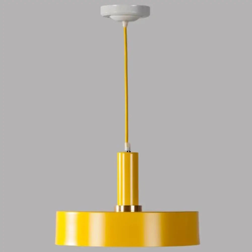 Modern Metal Down Lighting Pendant For Bedroom - Sleek And Stylish Yellow