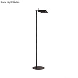 Modern Metal Floor Lamp For Bedroom- Black/White/Blue Folded Standing Light