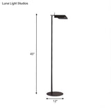 Modern Metal Floor Lamp For Bedroom- Black/White/Blue Folded Standing Light