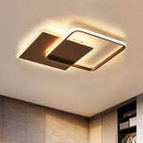 Modern Metal Flush Mount Led Ceiling Light In White/Coffee With Adjustable Warm/White/Natural