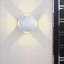Modern Metal Flush Wall Sconce: Nordic 4-Light Dome Mount Lamp In Black/White White