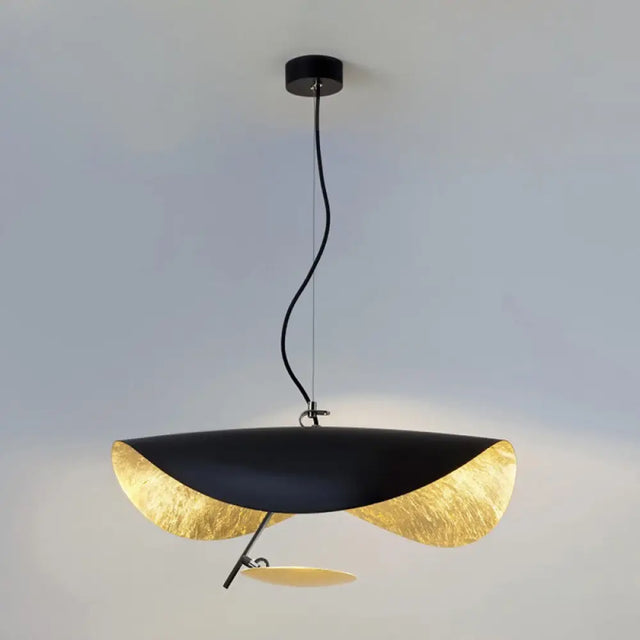 Modern Metal Geometric Pendant Light Kit - 16/23.5 Wide 1 White/Black Down Lighting For Living Room