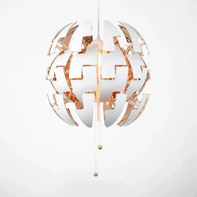 Modern Metal Hanging Pendant Light For Restaurants - Gold/Silver Explosion Design Gold
