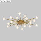 Modern Metal Led Close-To-Ceiling Light For Bedrooms