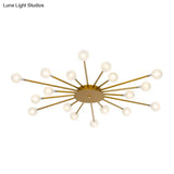 Modern Metal Led Close-To-Ceiling Light For Bedrooms