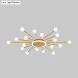 Modern Metal Led Close-To-Ceiling Light For Bedrooms