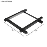 Modern Metal Led Flush Mount Lamp With Crisscross Design - Black/White 17’/21’/25’ Wide
