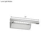 Modern Metal Led Vanity Light In Chrome With Warm/White