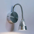 Modern Metal Led Wall Sconce With Adjustable Reading Light In Warm/White Chrome Finish / Warm No