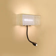 Modern Metal Mesh Rectangular Led Wall Sconce In White With Rotatable Design