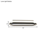 Modern Metal Oval Ceiling Lamp In Black And White/Gold With Led Flush Mount Warm/White Light -