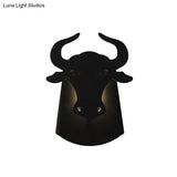 Modern Metal Ox Wall Lamp With Integrated Led For Chic Indoor Lighting