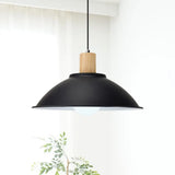Modern Metal Pendant Light With Black Bowl Shade For Dining Room / E