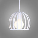 Modern Metal Sphere Pendant Light - 7-14’ Diameter 1-Light Black/White Ceiling Lamp White / 7’