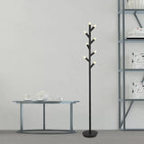 Modern Metal Tree Shape Floor Reading Lamp Black/Coffee Led Standing Light For Study Room Black