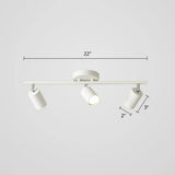 Modern Metal Tube Track Lamp - Ceiling Spotlight For Clothing Store 3 / White