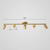 Modern Metal Tube Track Lamp - Ceiling Spotlight For Clothing Store 5 / Gold