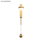 Modern Metal Wall Sconce: 1-Bulb Brass Led Lighting In Warm/White Light