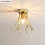 Modern Metallic Crown Flush Mount Ceiling Light For Kids | 1 - Light Black/Gold/White