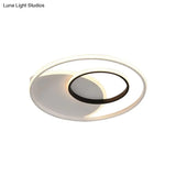 Modern Metallic Led Ceiling Light - Round 16.5’/20.5’ Wide White Flushmount