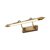 Modern Metallic Linear Vanity Light - Led Brass Wall Sconce Lighting For Bathroom (18/21.5 Wide)
