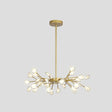 Modern Metallic Starburst Chandelier Led Pendant Light For Living Room 30 / Gold C