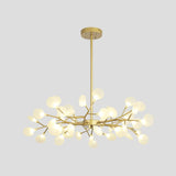 Modern Metallic Starburst Chandelier Led Pendant Light For Living Room 45 / Gold A