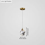 Modern Mini Crystal Pendant Light With Brass Finish For Living Room Bar And Coffee Shop Ceiling