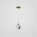 Modern Mini Crystal Pendant Light With Brass Finish For Living Room Bar And Coffee Shop Ceiling