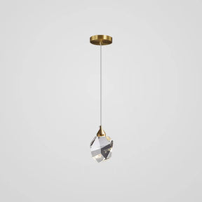 Modern Mini Crystal Pendant Light With Brass Finish For Living Room Bar And Coffee Shop Ceiling