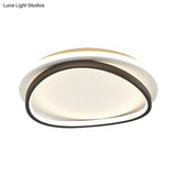 Modern Minimalist Double Round Flush Mount Led Ceiling Light For Bedrooms