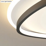Modern Minimalist Double Round Flush Mount Led Ceiling Light For Bedrooms