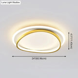 Modern Minimalist Double Round Flush Mount Led Ceiling Light For Bedrooms