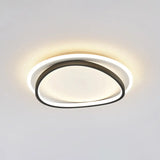 Modern Minimalist Double Round Flush Mount Led Ceiling Light For Bedrooms Black / 19.5 White
