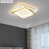 Modern Minimalist Geometric Flush Mount Led Ceiling Light For Bedrooms