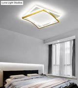 Modern Minimalist Geometric Flush Mount Led Ceiling Light For Bedrooms