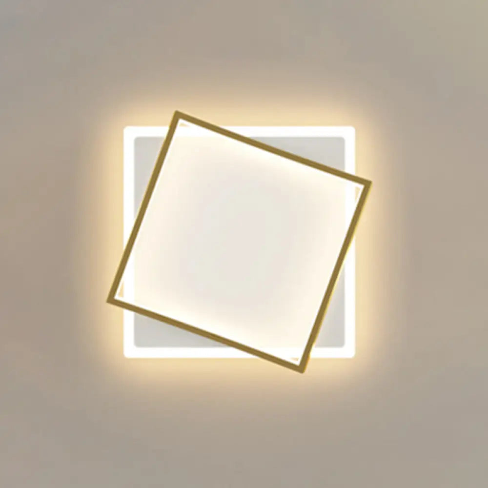 Modern Minimalist Geometric Flush Mount Led Ceiling Light For Bedrooms