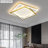 Modern Minimalist Geometric Flush Mount Led Ceiling Light For Bedrooms
