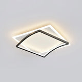 Modern Minimalist Geometric Flush Mount Led Ceiling Light For Bedrooms Black / 22 Warm