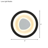 Modern Minimalist Led Corner Sconce In Black With Acrylic Shade