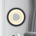 Modern Minimalist Led Corner Sconce In Black With Acrylic Shade