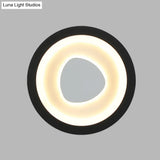 Modern Minimalist Led Corner Sconce In Black With Acrylic Shade
