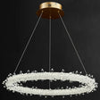 Modern Minimalist Led Pendant Lamp With Clear Crystal - Ideal For Living Room Silver / 12