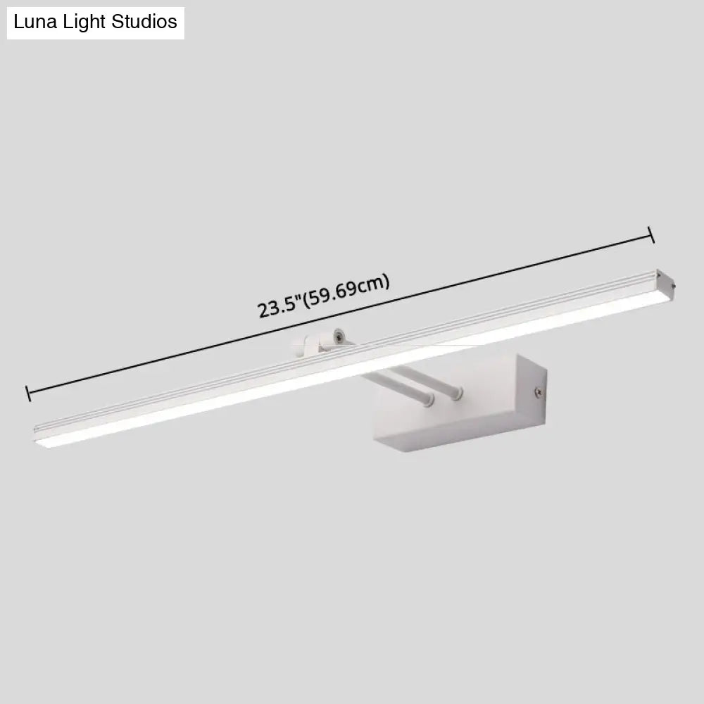 Modern Minimalist Metal Single Vanity Light—Linear Style