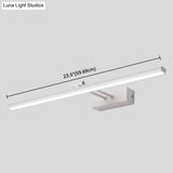 Modern Minimalist Metal Single Vanity Light—Linear Style