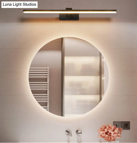 Modern Minimalist Metal Single Vanity Light—Linear Style