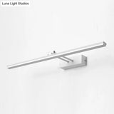 Modern Minimalist Metal Single Vanity Light—Linear Style