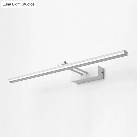 Modern Minimalist Metal Single Vanity Light—Linear Style