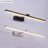 Modern Minimalist Metal Single Vanity Light—Linear Style