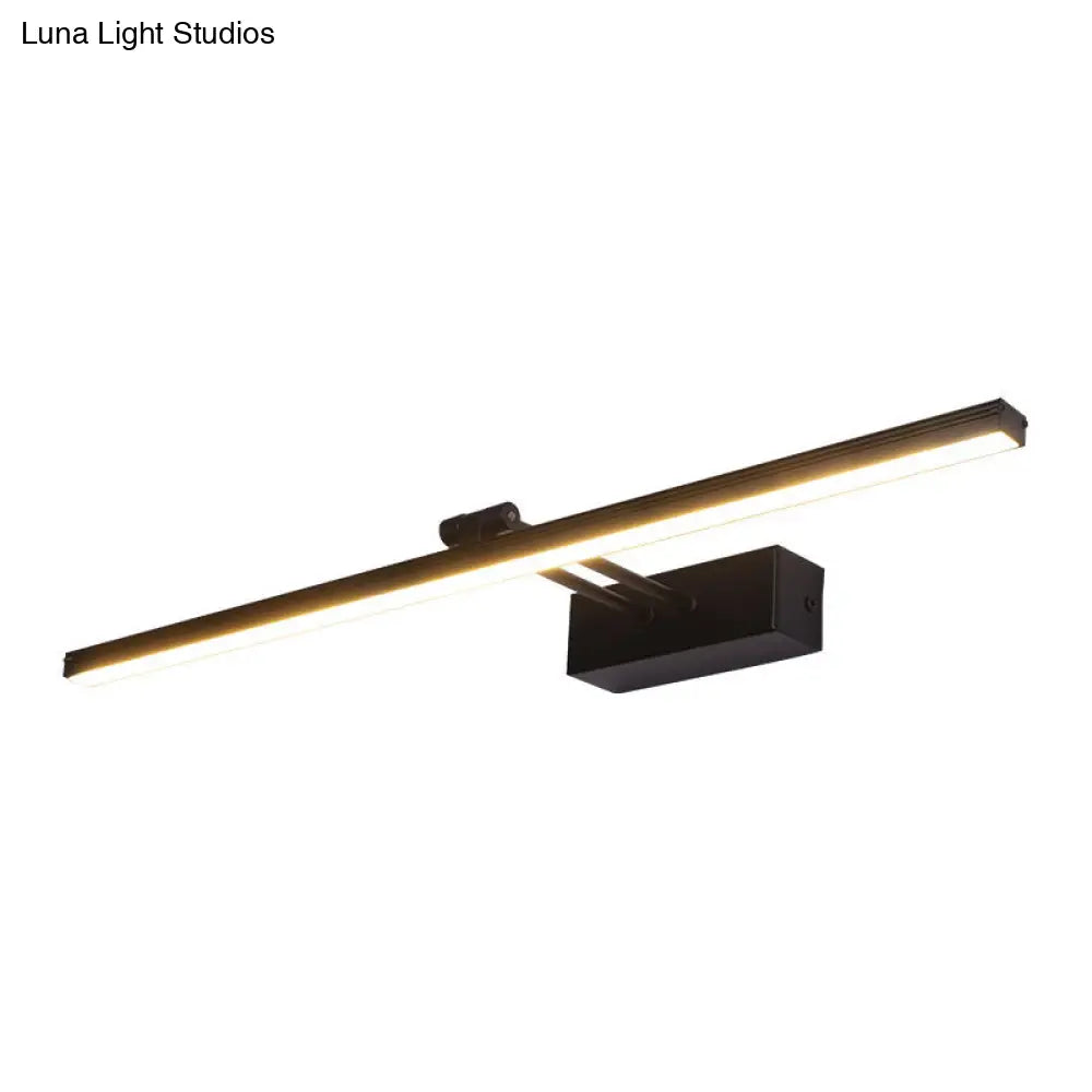 Modern Minimalist Metal Single Vanity Light—Linear Style